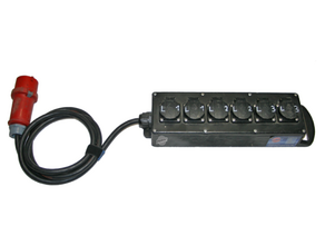 Stromverteiler 16A 400V auf 3x 2 Phasen 240V 16A mieten – Kabel & Adapter