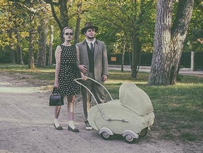 Korb Kinderwagen 1930