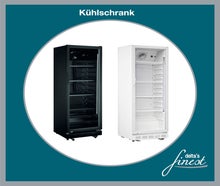 Kühlschrank mit Glastür & Beleuchtung / schwarz oder weiß