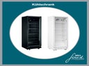 Kühlschrank mit Glastür & Beleuchtung / schwarz oder weiß