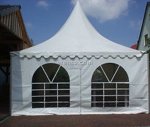 Pagodenzelt 4 m x 4 m weiß mit Fenster