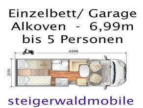 Wohnmobil - Alkoven bis 6 Personen Neuzulassung 2024