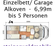 Wohnmobil - Alkoven bis 6 Personen Neuzulassung 2024