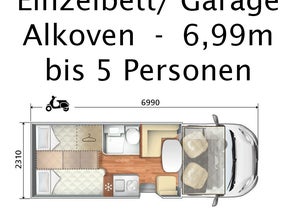 Wohnmobil - Alkoven bis 6 Personen Neuzulassung 2024