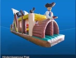 Hindernisparcour Pirat Hüpfburg Springburg Eventmodul Kindergeburtstag