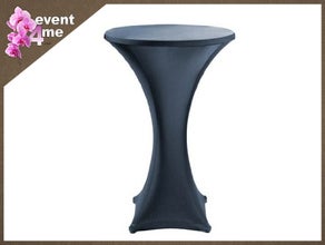 Stehtischhussen Stretch Ø 80 cm in schwarz günstig mieten, leihen von event4me aus Mannheim
