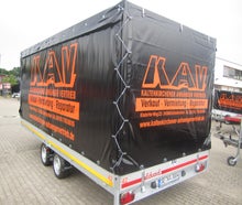Planen Anhänger 5 m mit Schiebeplanen Anhänger Mieten PKW Anhänger Autotransport Kofferanhänger Motorrad Anhänger Trailer Planen Anhänger Kipper