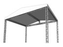 Bühnendach / Satteldach 9x7m (5m hoch) inkl. Planen und Gaze