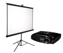 Präsentationsset S Leinwand und Beamer