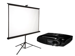 Präsentationsset S Leinwand und Beamer