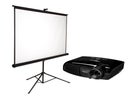 Präsentationsset S Leinwand und Beamer