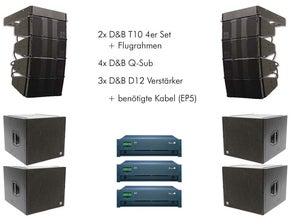 Line Array D&B T10 Q-Sub D12 Boxen / Lautsprecher für Event, Party, Konzert
