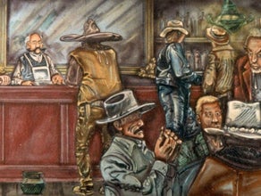 Western Saloon Kulisse, Cowboy, Indianer, Kneipe