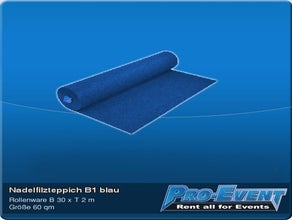 Nadelfilzteppich B1 blau