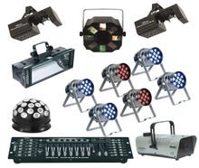 Partylicht XL Komplettset Licht Partyanlage, Lichtanlage, Beleuchtungsanlage LED, Lichteffekten, Disko