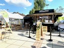Ausschankwagen schwarz /Wein Stand