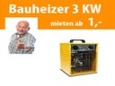 3,3 KW Elektroheizer Heizung Bauheizung mobil Heizlüfter Heizgebläse Gebläse Wärme Baustelle Bauheizer Heizer elektrisch - Galerie - Bild 1