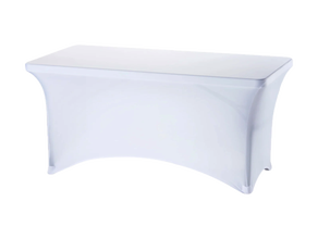 Stretchhusse Banketttisch 120x75cm mieten – Miettisch, Eventtisch, Veranstaltungstisch, Partytisch