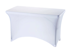 Stretchhusse Banketttisch 120x75cm mieten – Miettisch, Eventtisch, Veranstaltungstisch, Partytisch