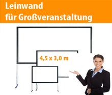 Beamer Leinwand 4,47 x 3,40 m Aufprojektion
