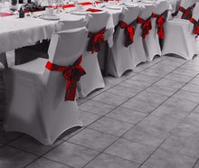 Stuhlhussen / hochwertige Hussen in weißer Farbe für Ihre Hochzeit - Herbstaktion