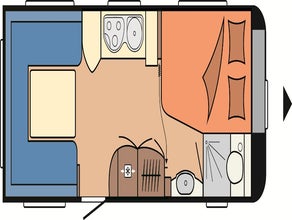 Wohnwagen Hobby 540 UFE mit Klimaanlage, Dusche und kompletter Campinggrundausstattung