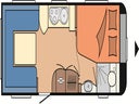 Wohnwagen Hobby 540 UFE mit Klimaanlage, Dusche und kompletter Campinggrundausstattung
