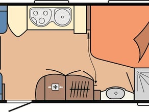 Wohnwagen Hobby 540 UFE mit Klimaanlage, Dusche und kompletter Campinggrundausstattung