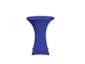 Stretchhusse 2-teilig blau mieten – Stehtisch, Bistrotisch, Hochtisch, Partytisch, Miettisch
