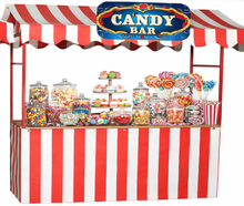 Candybar im nostalgischen Rot-Weiß-Stand mieten