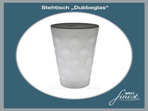 Beleuchteter Stehtisch Dubbeglas // Dubbeglas Stehtisch // Dubbe-Tisch