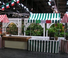 Marktstand, Verkaufshütte, Buffetstand