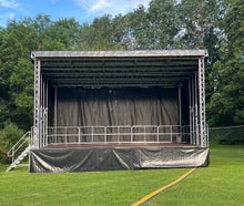 Stagemobil XXL Mobile Bühne Trailerbühne Stage Open Air 10x6m mieten