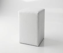 Sitzwürfel mieten – Weißer Loungecube (45×45 cm) aus Kunstleder