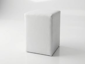 Sitzwürfel mieten – Weißer Loungecube (45×45 cm) aus Kunstleder