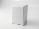 Sitzwürfel mieten – Weißer Loungecube (45×45 cm) aus Kunstleder