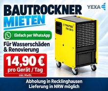 Profi Bautrockner / Luftentfeuchter 35–60 L mieten | Ruhrgebiet