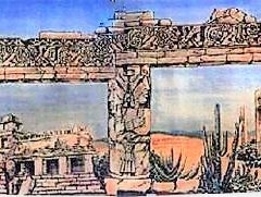Inka Tempel Kulisse, Dschungel, Bühne