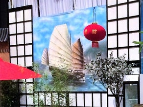 Japan Dschunken Kulisse, Schiff, Segelschiff