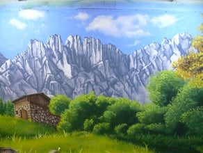 Alpenlandschaft - Alpen Bühnenbild, Oktoberfest