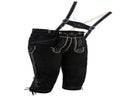 Sofort Versand möglich | Trendige Männer Kniebund Lederhose Schwarz | Gr. 42 bis 66 | zünftig & modern von Spieth & Wensky | Online Verleih Miete ausleihen