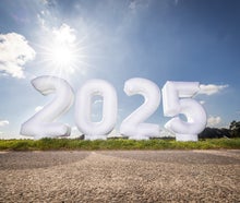 Aufblasbare Zahlen 2025 in 3 Metern für Bühne oder Silvesterfeier und Events in 2025 in weiß und mit Beleuchtung