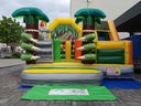 Profi Hüpfburg Luftburg Springburg T-REX mit Rutsche Jungentraum günstig leihen mieten in Mittelfranken Nürnberg Fürth Erlangen Ansbach Schwabach Lauf Zirndorf Roth - Galerie - Bild 1