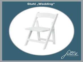 Stuhl Wedding // weißer Hochzeitsstuhl // Trau-Stuhl // der stylische weiße Klapp-Stuhl