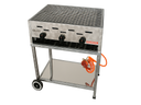 Gasgrill mit Untergestell und Pfanne