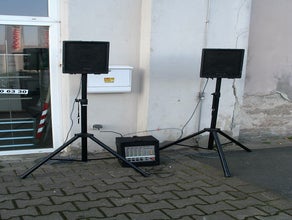 Musikanlage, Partyanlage, Beschallungsanlage - Komplett-Set mit Mikrofon