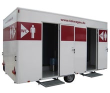 Toilettenwagen, Toi Wagen, WC Container, WC Anhänger, WC Wagen, VIP Toiletten, Veranstaltungstoilette, Toilettencontainer, Sanitär, Sanitäranlage, Sanitärwagen, Eventtoilette, Klowagen,mobile Toilette 4,5