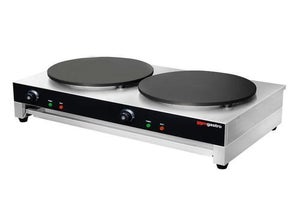 Crepes Gerät 40 cm - mit 2 Platten | Crepes Maker | Crepes Eisen | Crepes Platte | Crepiere