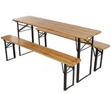 Bierzeltgarnitur 50 cm, 70 cm, auch mit Lehne und/oder Polster/Hussen