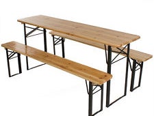 Bierzeltgarnitur 50 cm, 70 cm, auch mit Lehne und/oder Polster/Hussen